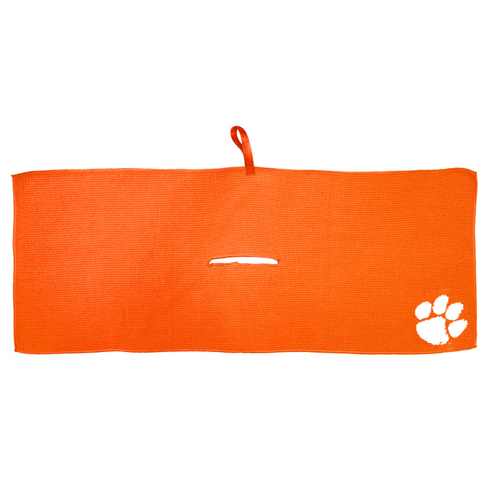 Clemson Tigers 16 x 40 microfiber golf towel with team logo