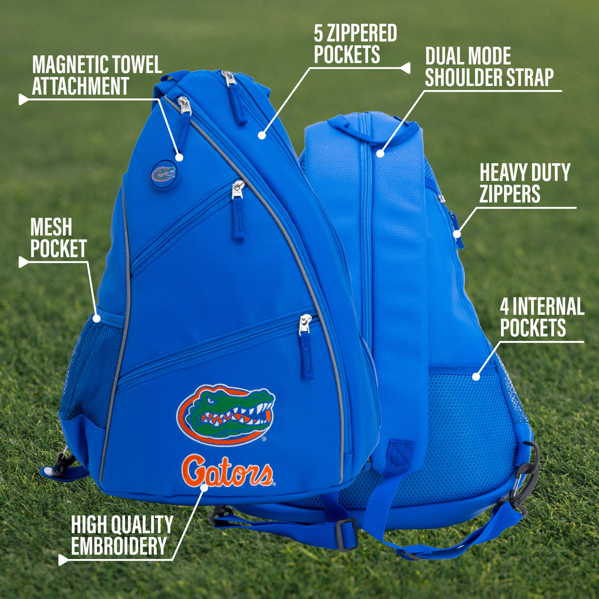 Florida Gators PU leather backpack by Team Golf, view 9