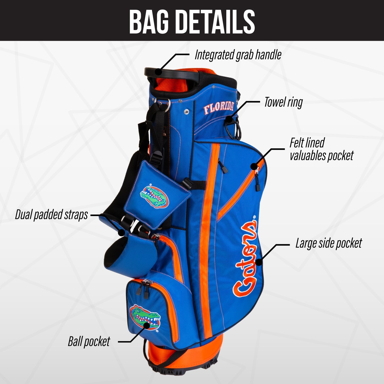 Florida Gators Fairway Stand Bag - Image 3 - Club Rehab