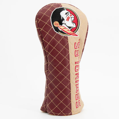 Florida State Seminoles Split Quilted Fairway Headcover, angled view