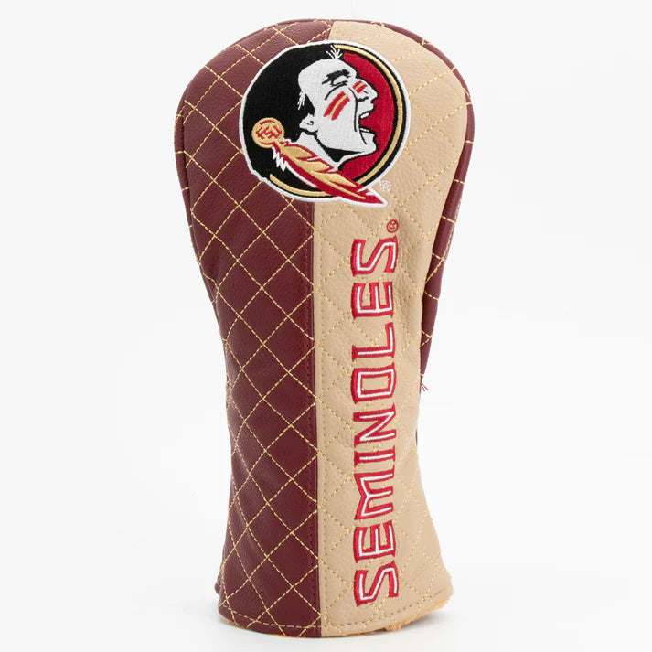 Golf club head cover with Florida State Seminoles logo on a white background