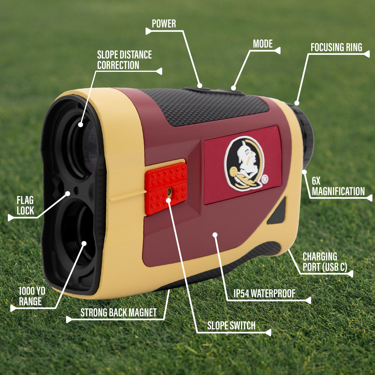 Florida State Seminoles Foresight golf rangefinder by Team Golf, view 6