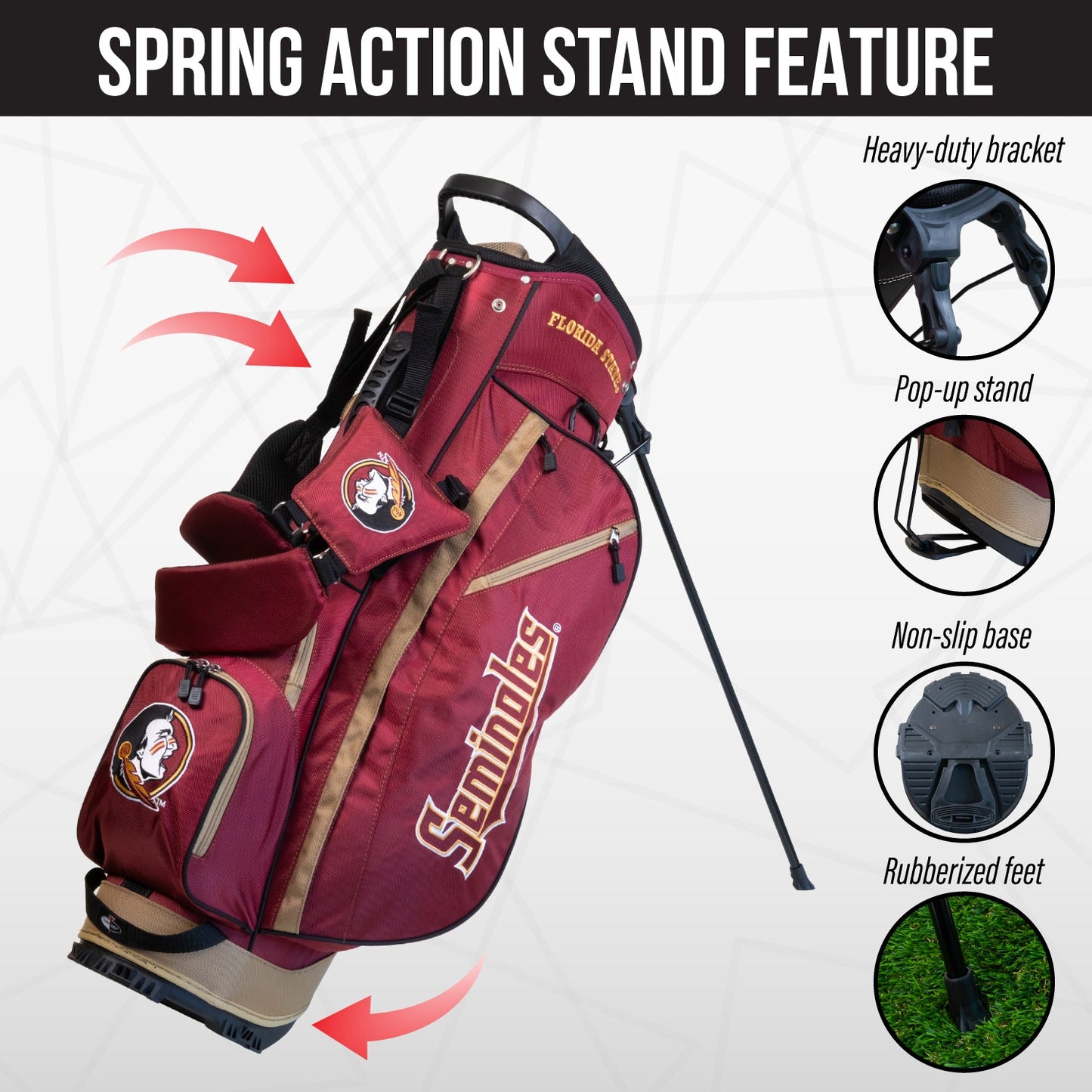 Florida State Seminoles Fairway Stand Bag - Image 5 - Club Rehab