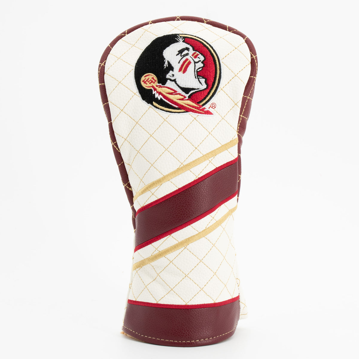 Florida State Seminoles Striped Quilted Fairway Headcover, front view