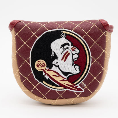 Florida State Seminoles Solid Quilted Mallet Putter Cover, front view