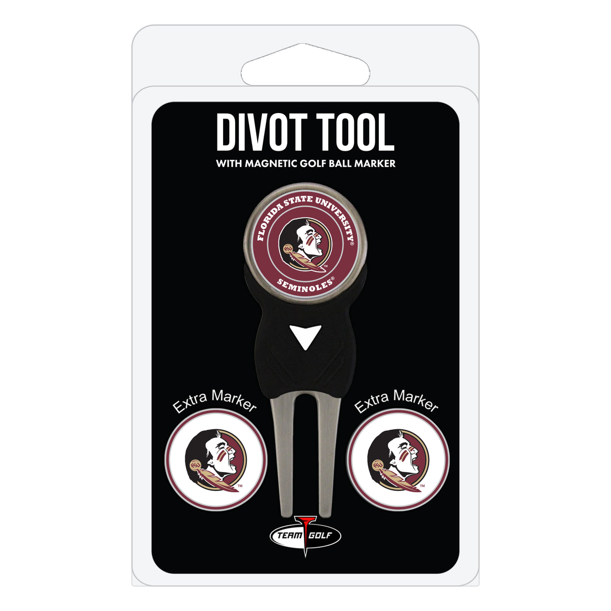 Florida State Seminoles divot repair tool and three ball markers