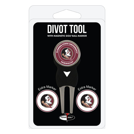 Florida State Seminoles divot repair tool and three ball markers