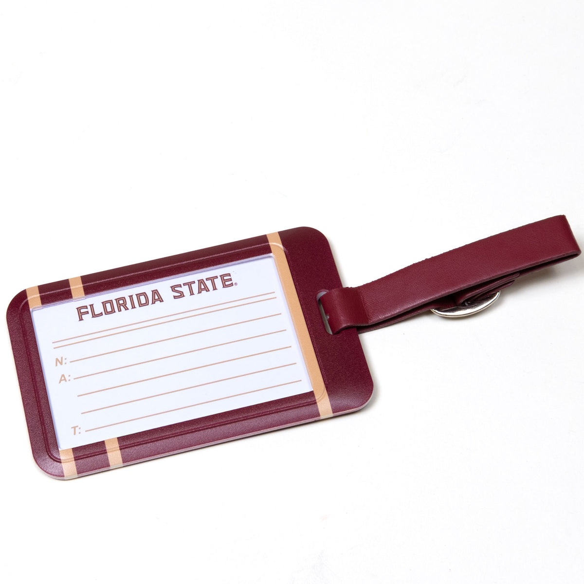 Florida State Seminoles plastic golf bag tag by Team Golf, product photo 2