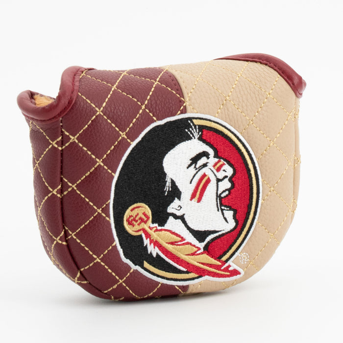 Florida State Seminoles Split Quilted Mallet Putter Cover, angled view