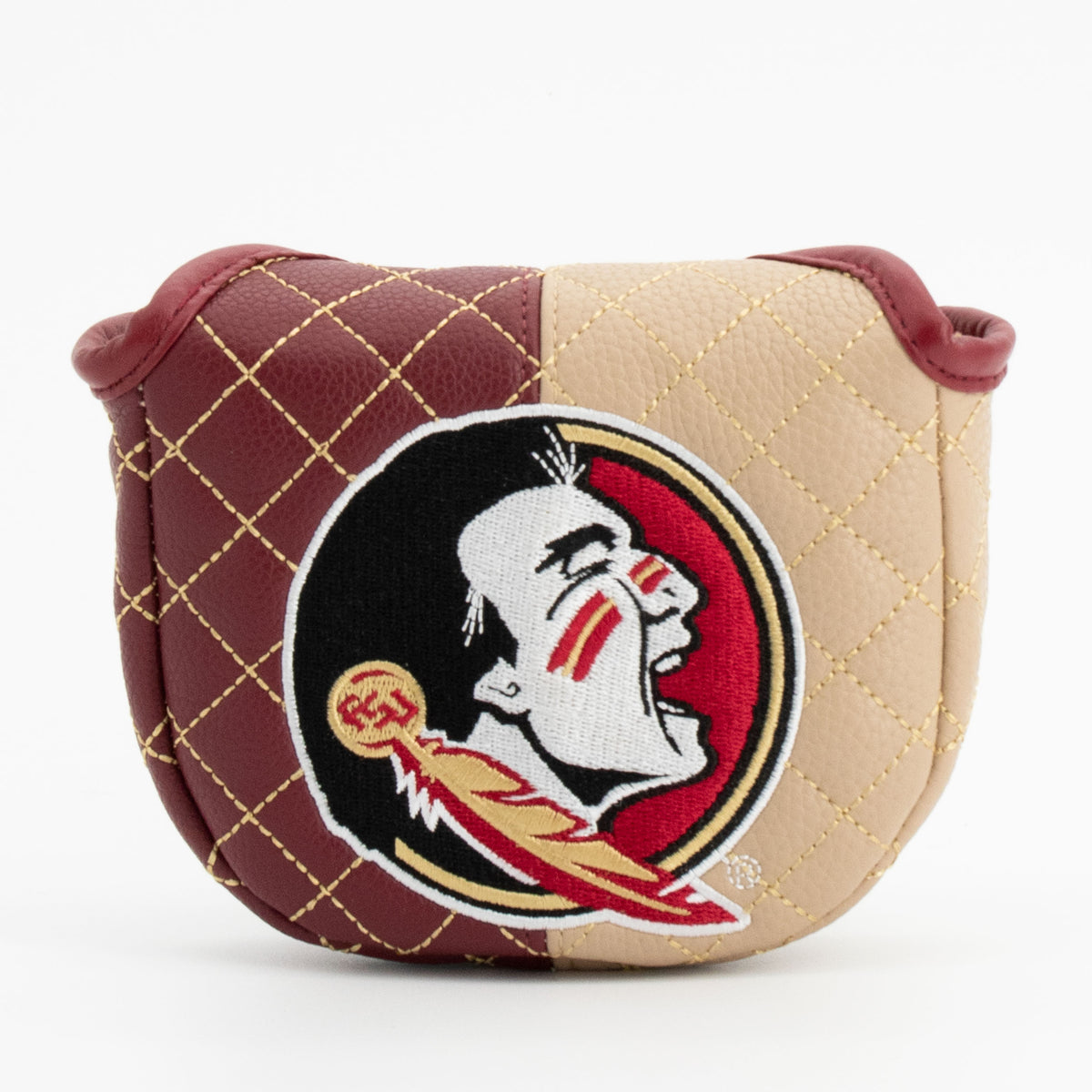 Florida State Seminoles Split Quilted Mallet Putter Cover, front view
