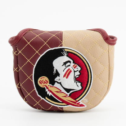 Florida State Seminoles Split Quilted Mallet Putter Cover, front view