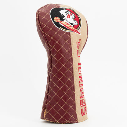Florida State Seminoles Split Quilted Driver Headcover, angled view