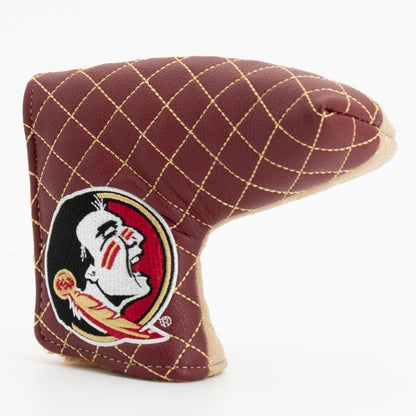 Florida State Seminoles Split Quilted Blade Putter Cover, angled view