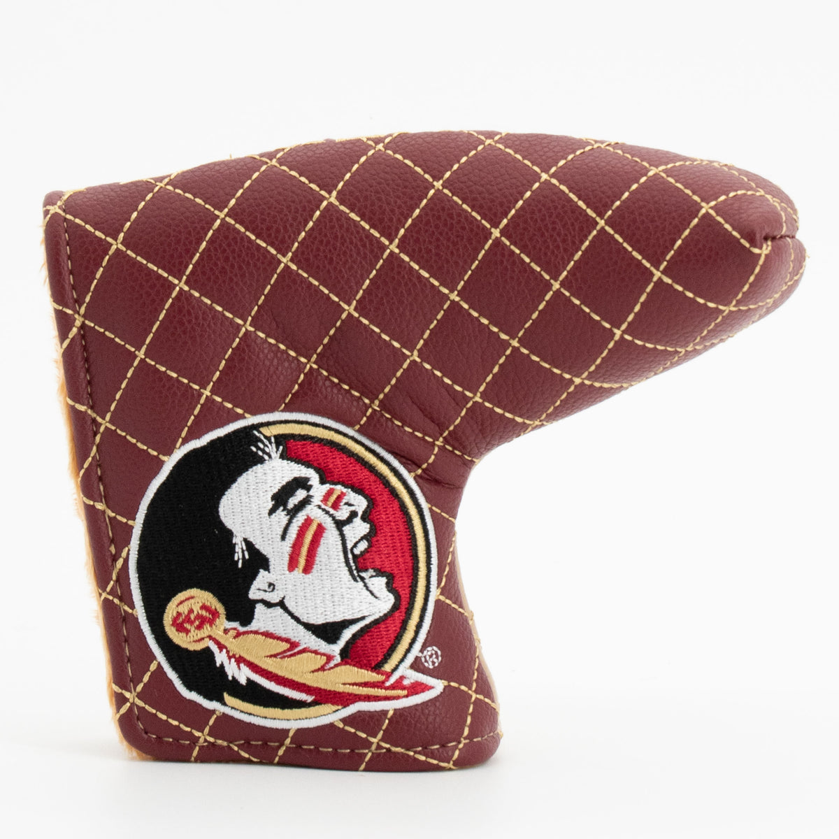 Florida State Seminoles Split Quilted Blade Putter Cover, front view