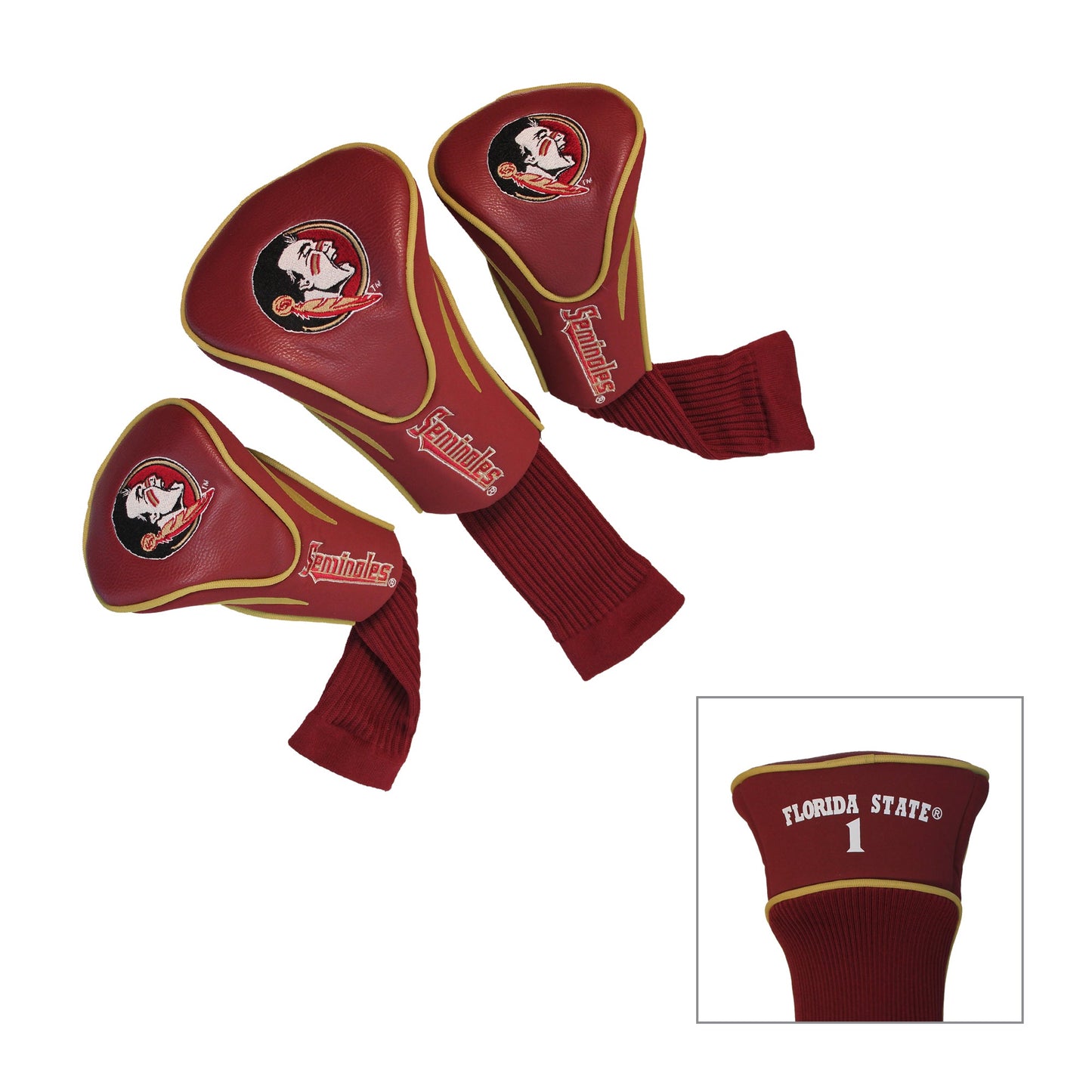 Florida State Seminoles 3 Pack Contour Sock Headcovers - Club Rehab