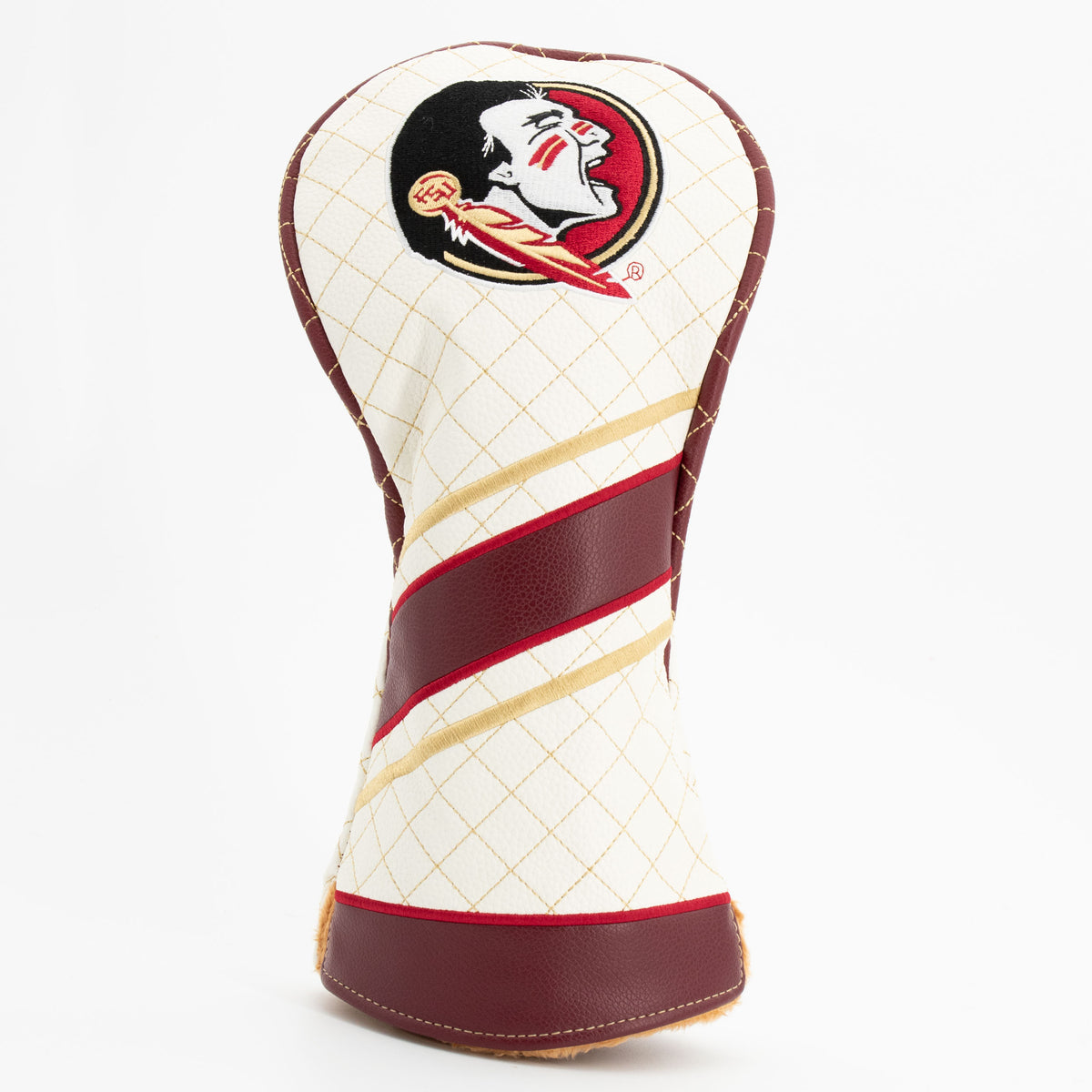 Florida State Seminoles Striped Quilted Driver Headcover, front view