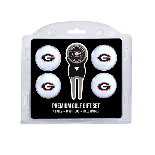 Georgia four ball golf gift set with divot tool and ball marker