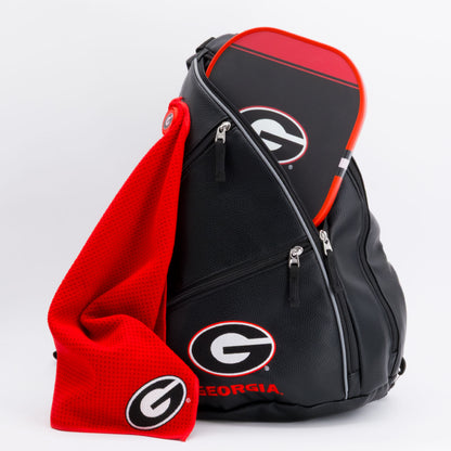 Georgia Bulldogs PU leather backpack by Team Golf, view 5