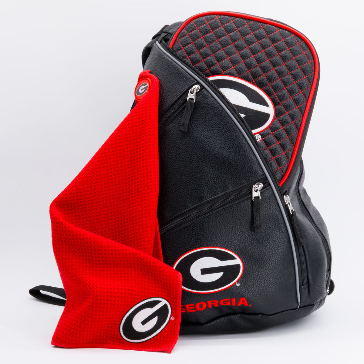 Georgia Bulldogs PU leather backpack by Team Golf, view 7