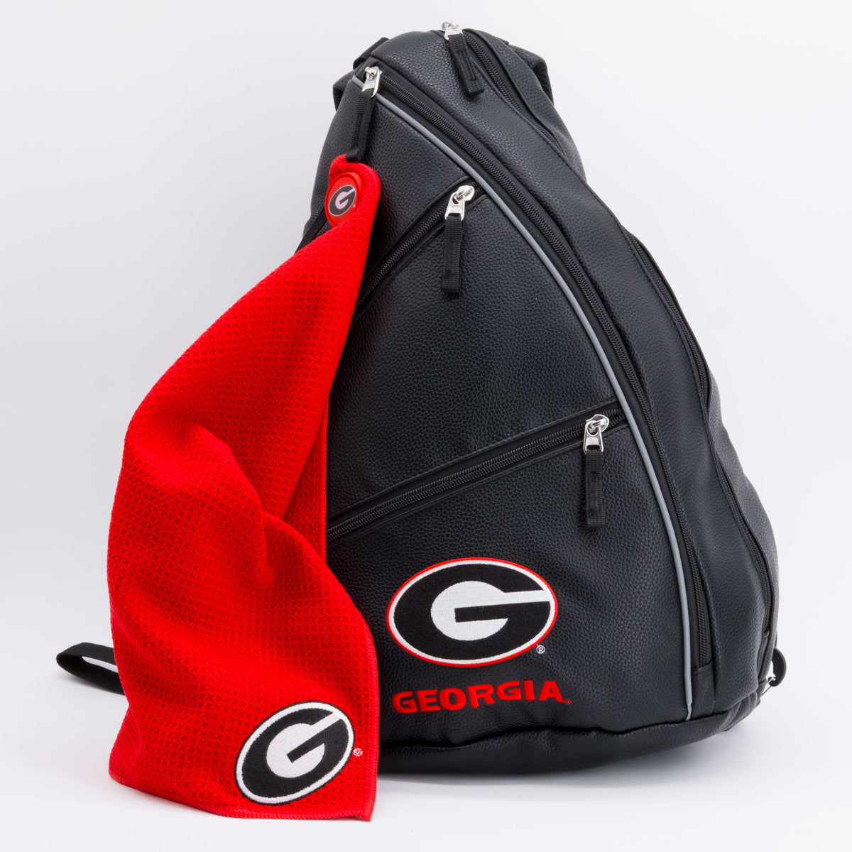 Georgia Bulldogs PU leather backpack by Team Golf, view 8