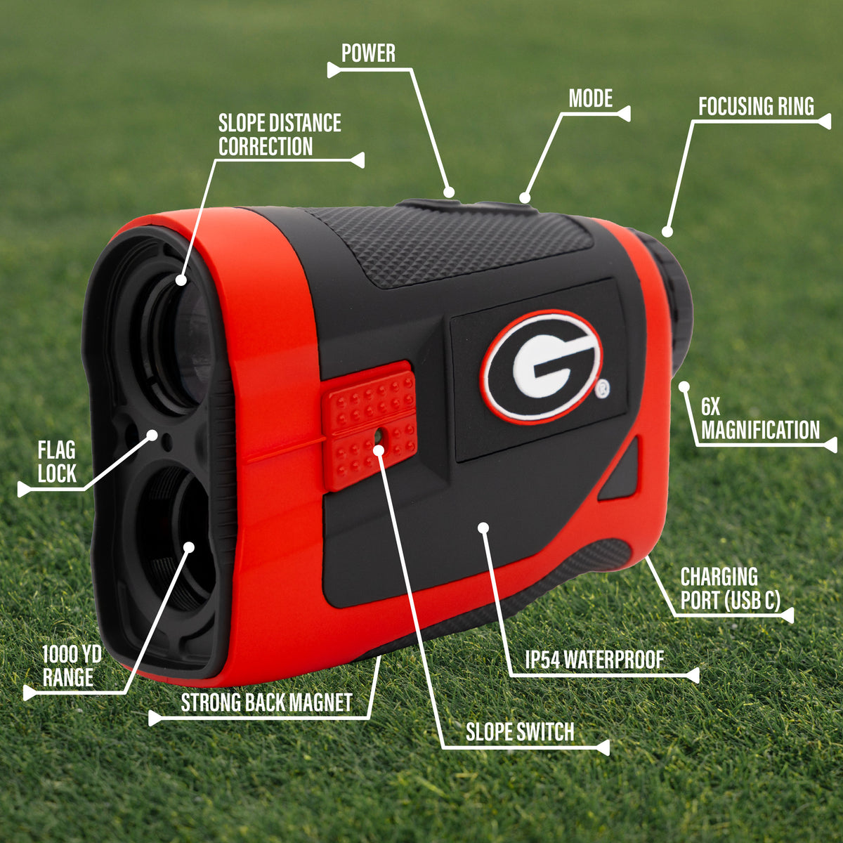 Georgia Bulldogs Foresight golf rangefinder by Team Golf, view 6