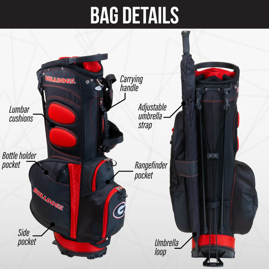 Georgia Bulldogs Fairway Stand Bag - Image 2 - Club Rehab