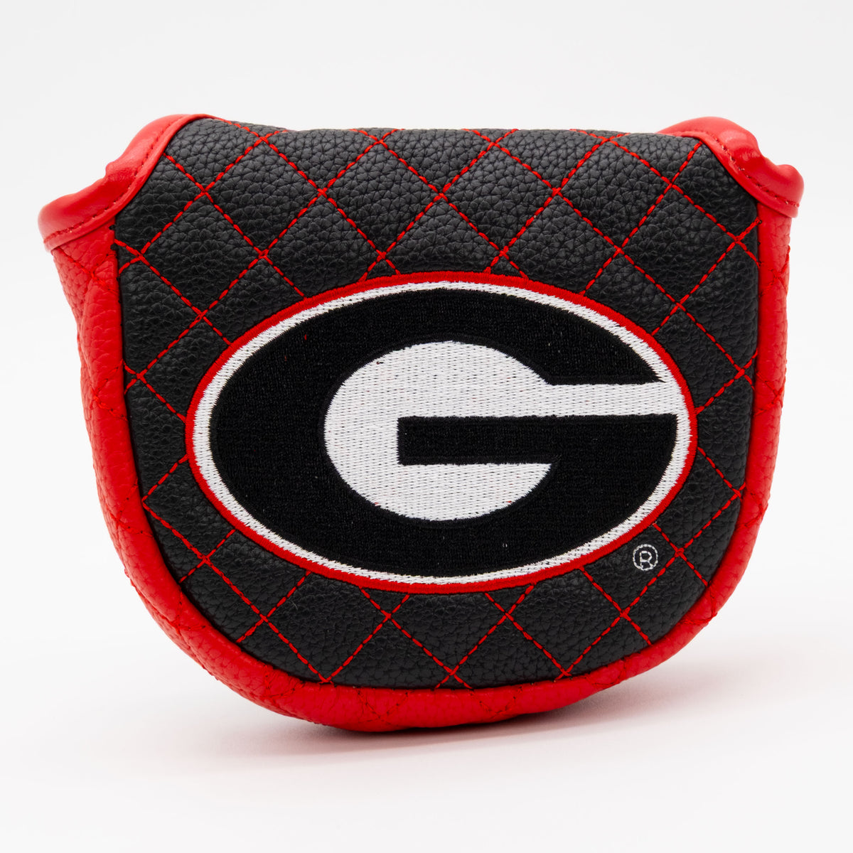 Georgia Bulldogs Solid Quilted Mallet Putter Cover, front view