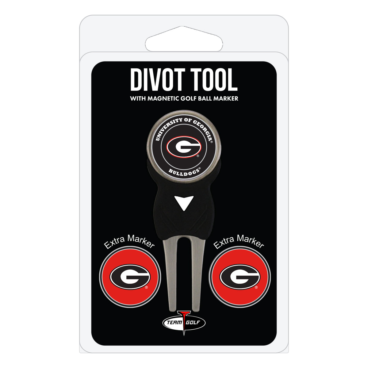 Georgia Bulldogs divot repair tool and three ball markers