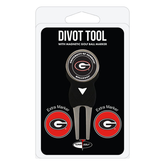 Georgia Bulldogs divot repair tool and three ball markers