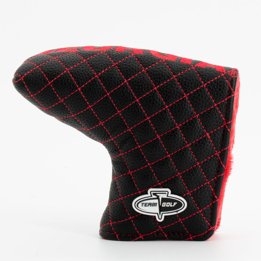 Georgia Bulldogs solid quilted blade putter cover, back view