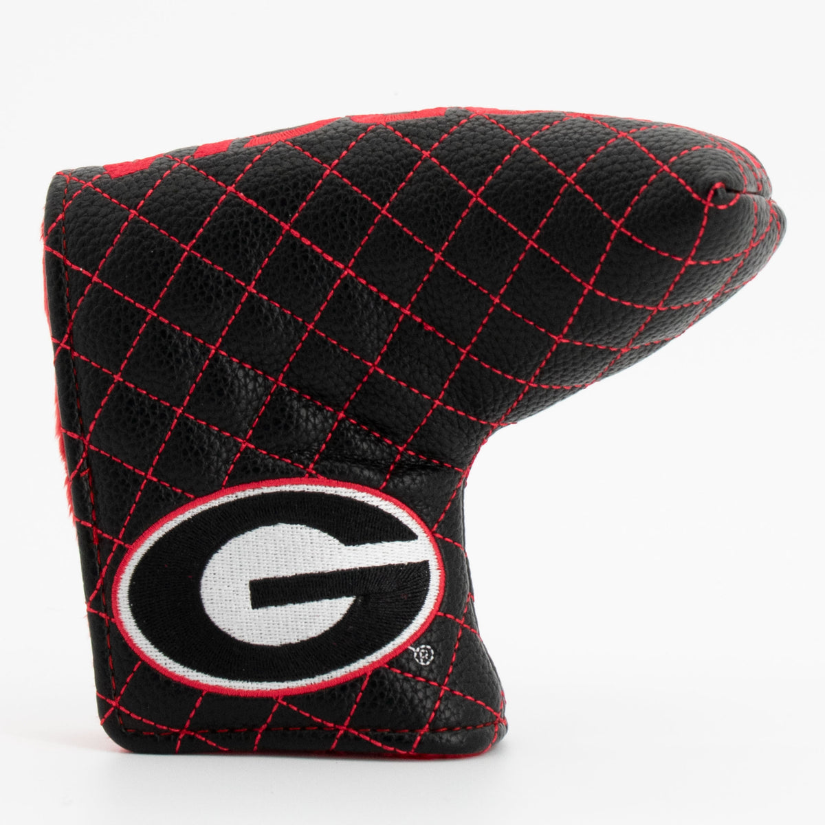 Georgia Bulldogs Solid Quilted Blade Putter Cover, front view