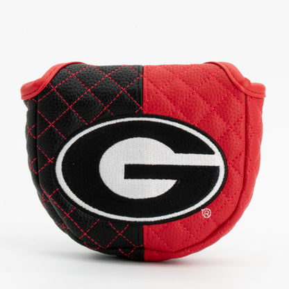 Georgia Bulldogs Split Quilted Mallet Putter Cover, front view