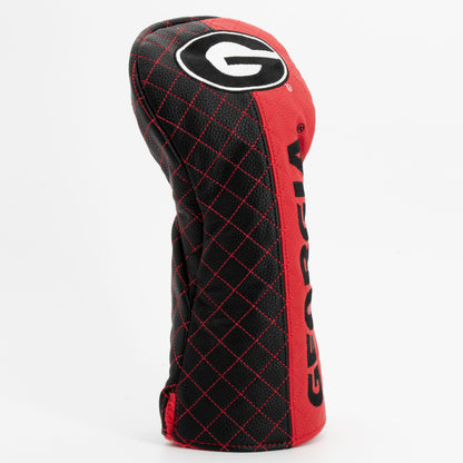 Georgia Bulldogs Split Quilted Driver Headcover, angled view