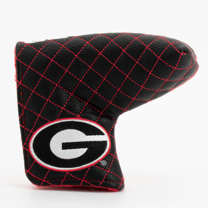 Georgia Bulldogs Split Quilted Blade Putter Cover, front view