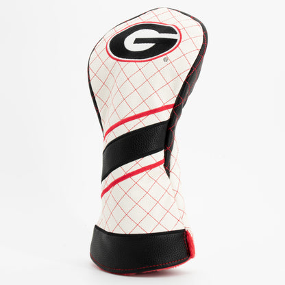 Georgia Bulldogs Striped Quilted Driver Headcover, angled view