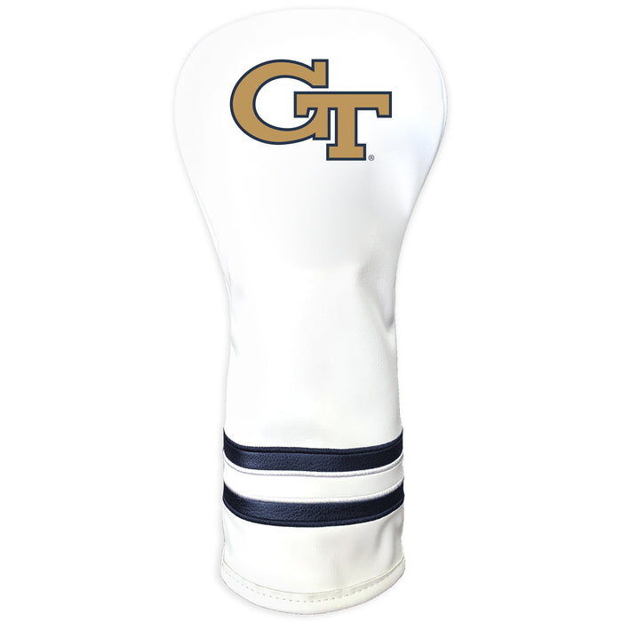 Georgia Tech Yellow Jackets Vintage White Printed Fairway Headcover