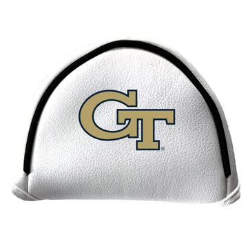 Georgia Tech Yellow Jackets Vintage-Putter-Headcover (Mallet), Weiß mit Aufdruck