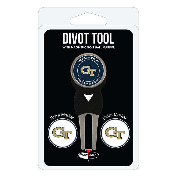 Georgia Tech Yellow Jackets divot repair tool and three ball markers