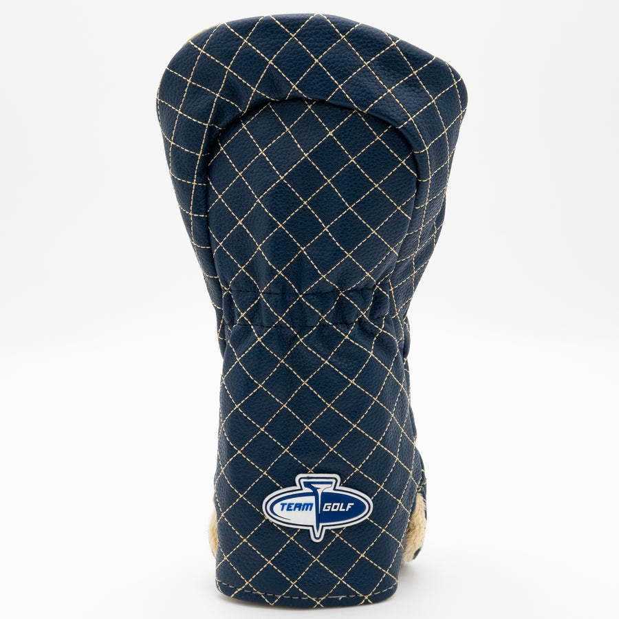 Georgia Tech Yellow Jackets split quilted driver cover, back view