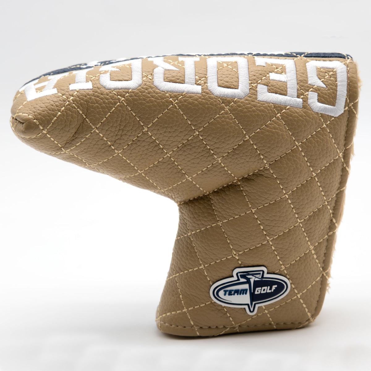 Georgia Tech Yellow Jackets Split Quilted Blade Putter Cover, back view