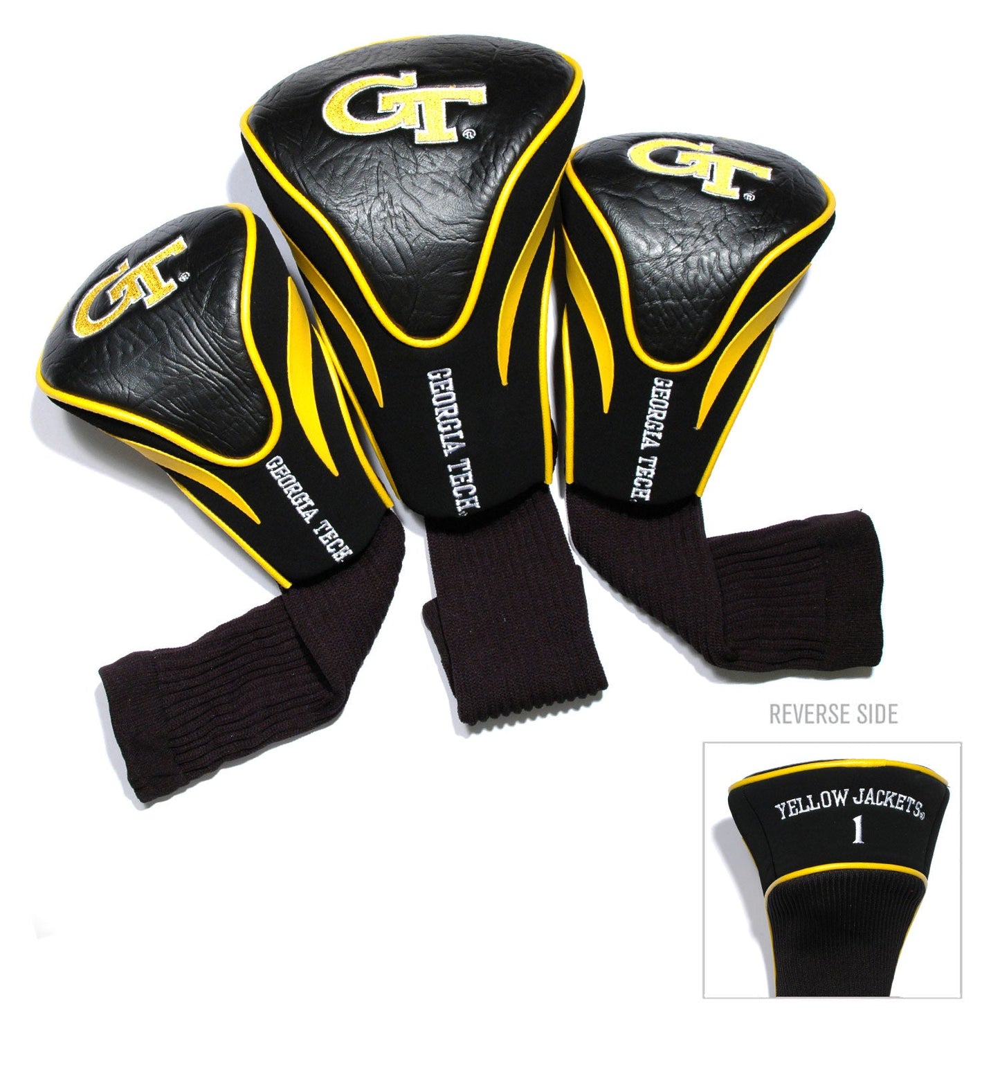 Georgia Tech Yellow Jackets 3 Pack Contour Sock Headcovers - Club Rehab