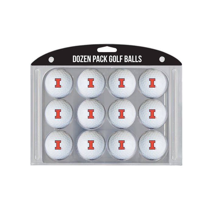 Illinois Fighting Illini logo golf balls, 12 pack