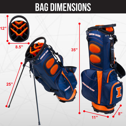 Illinois Fighting Illini Fairway Stand Bag - Image 4 - Club Rehab