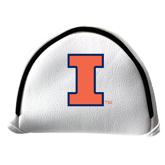 Illinois Fighting Illini Vintage White Printed Mallet Putter Headcover