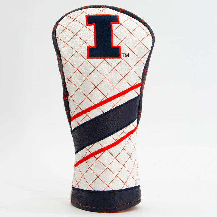 Golf club head cover with Illinois Fighting Illini logo on a white background