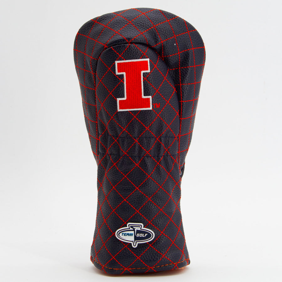 Illinois Fighting Illini solid quilted fairway cover, back view