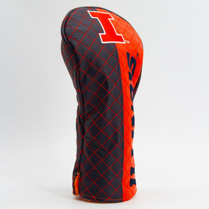 Illinois Fighting Illini Split Quilted Driver Headcover, angled view