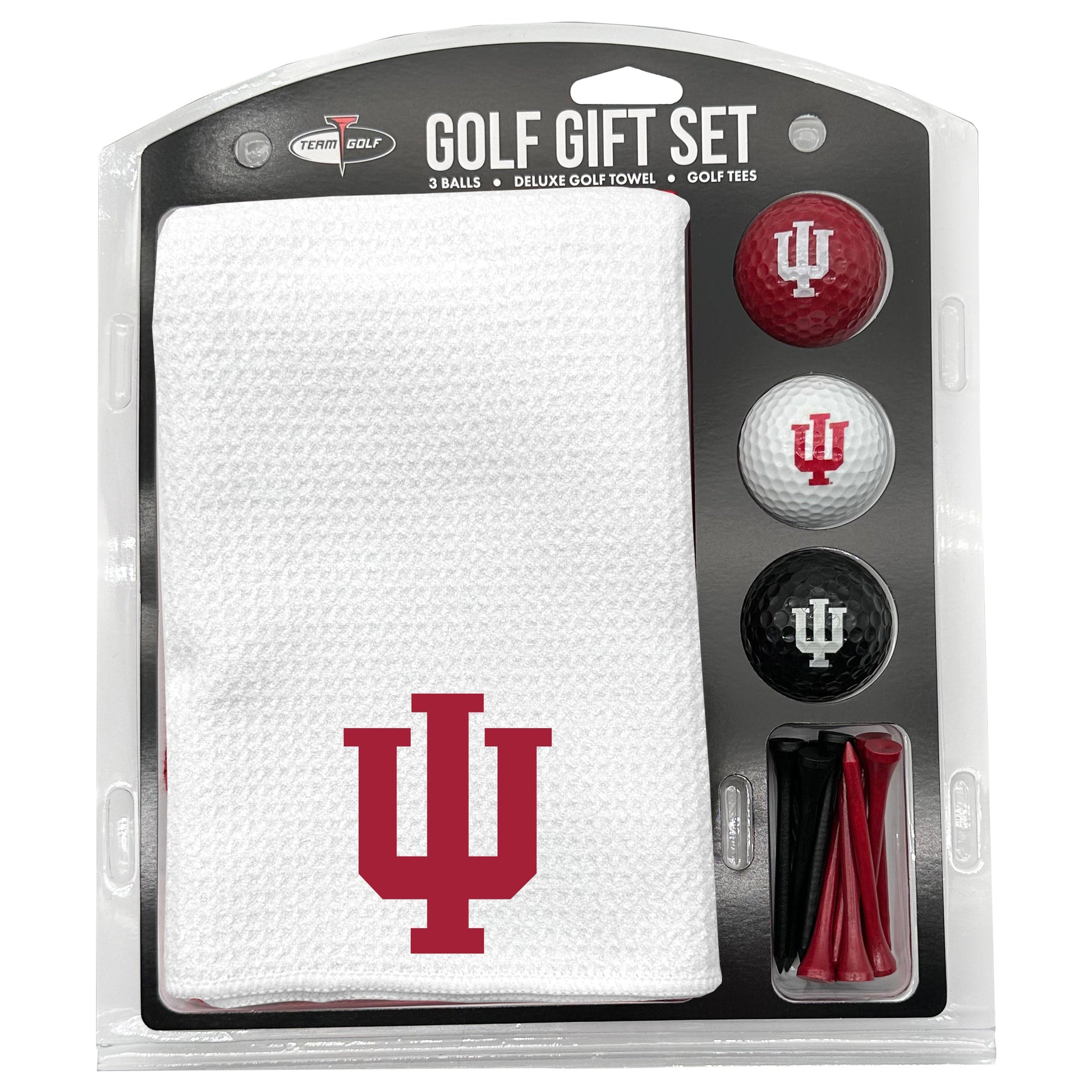 Indiana Hoosiers White Microfiber Towel Golf Gift Set - Club Rehab
