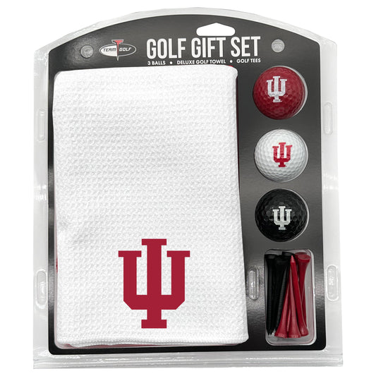 Indiana Hoosiers White Microfiber Towel Golf Gift Set - Club Rehab