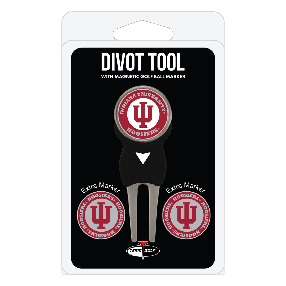 Indiana Hoosiers divot repair tool and three ball markers
